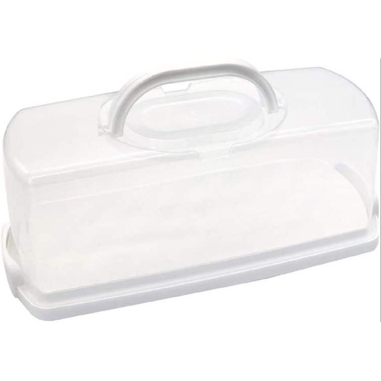 Prep & Savour Portable Plastic Rectangular Loaf Bread Box With